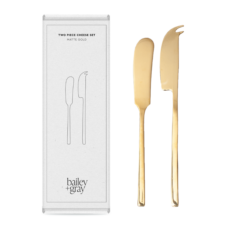 Bailey + Gray Two Piece Cheese Knife Set