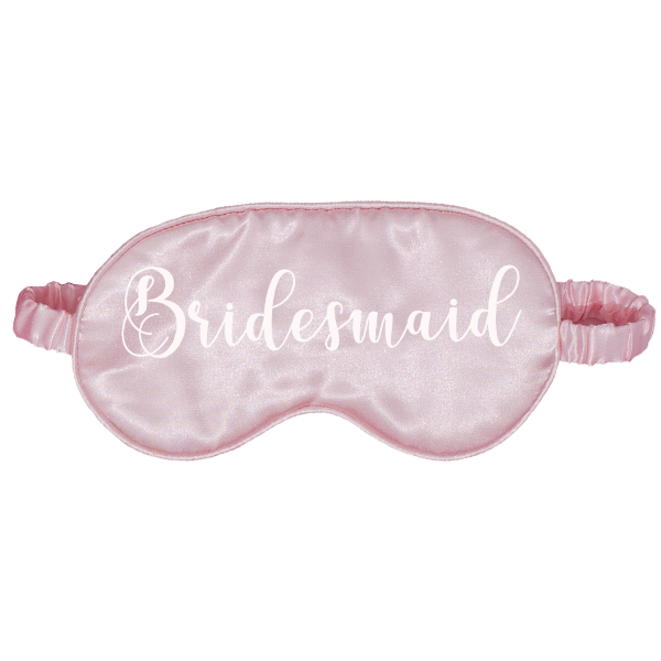 Bailey + Gray Luxury Satin "Bridesmaid" Eye Mask Blush Pink