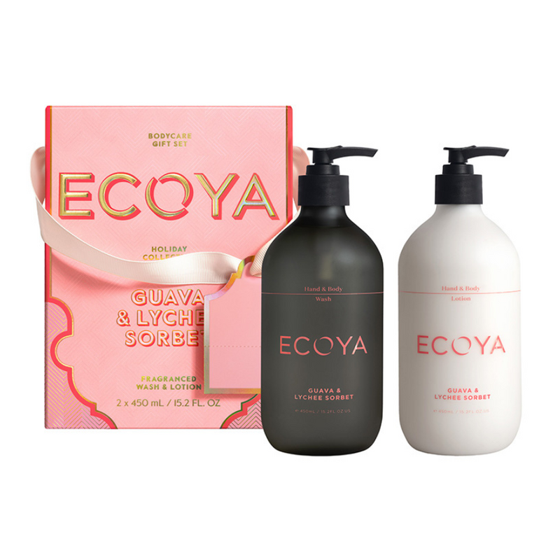 ECOYA Holiday Collection Bodycare Gift Set - Guava & Lychee Sorbet