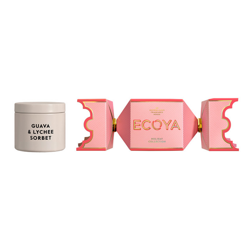 ECOYA Holiday Collection Bon Bon Candle 45g - Guava & Lychee Sorbet