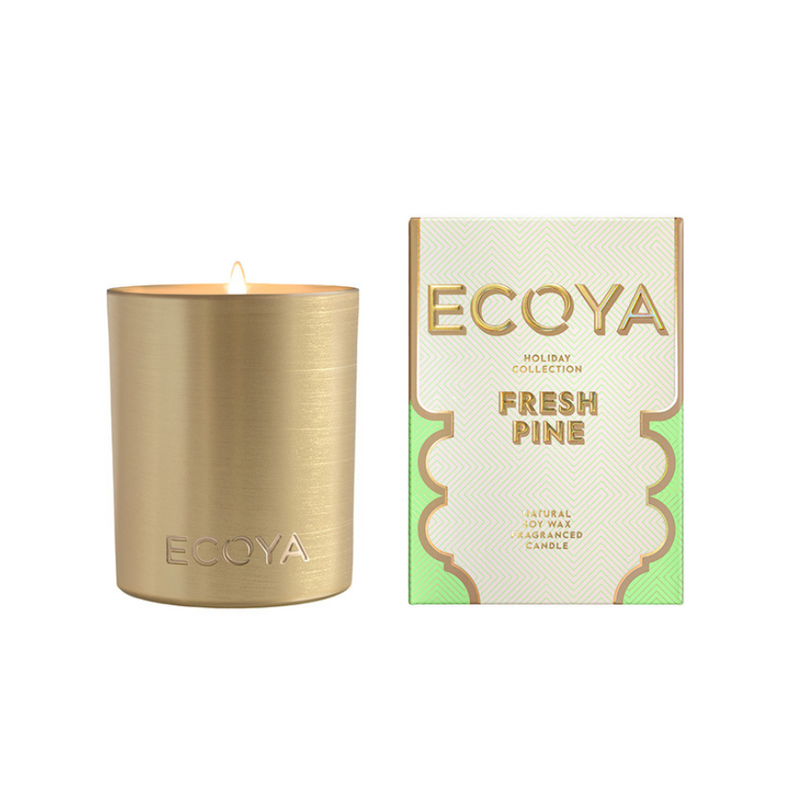 ECOYA Holiday Collection Mini Goldie Candle 105g - Fresh Pine