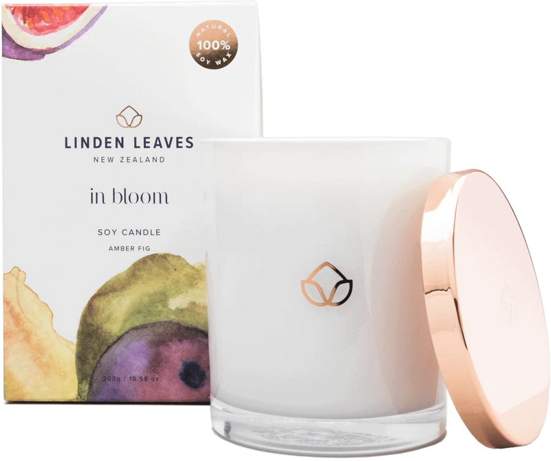 Linden Leaves In Bloom Amber Fig Soy Candle 300g