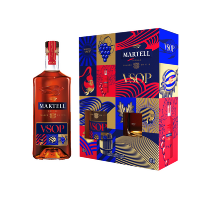 Martell VSOP Cognac 700ml + 2 Glasses Gift Set