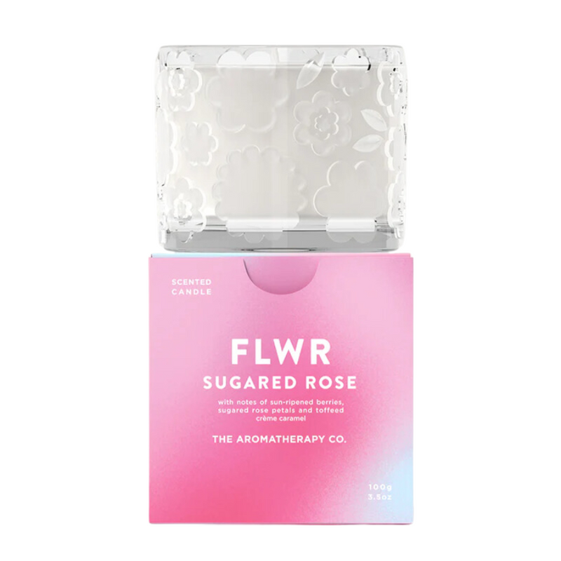 The Aromatherapy Co FLWR Sugared Rose Candle 100g