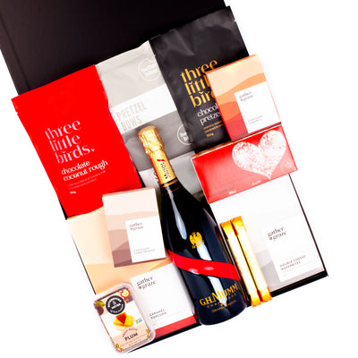 The Champagne Celebration Bubbles and Snacks Gift Box