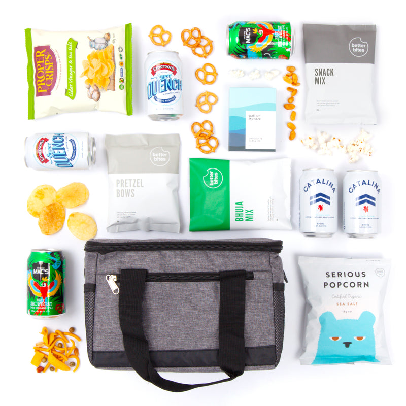 The Crafty Cooler - Six Beer Can & Snacks Gift Box