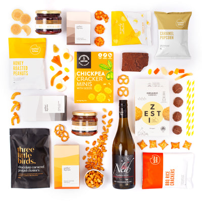 The Nourishment - Sauvignon Blanc, Chocolate, Sweet Treats & Savoury Snacks Sympathy Gift Box