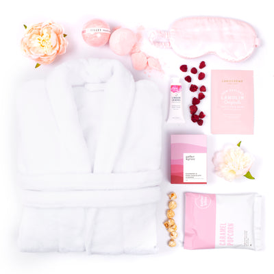 The Spoil Her Bathrobe, Hand Cream & Chocolate Birthday Gift Basket For Her