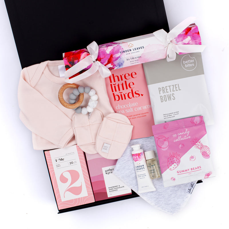 The Sweet Baby Girl - Organic Baby Clothing, Chocolate & Treats for Mum & Newborn Baby Gift Box