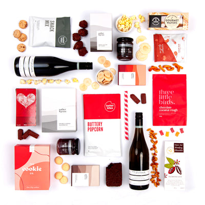 The With Sympathy Gift Box - Wine and Snacks Condolences Gift Hamper