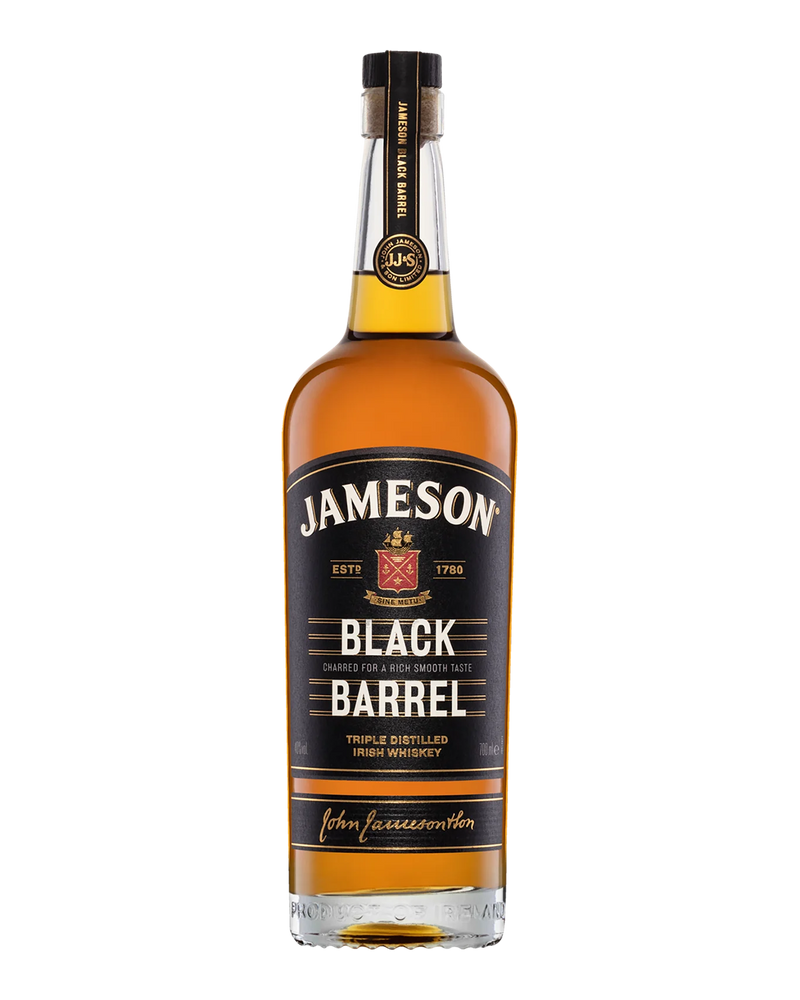 Jameson Whiskey Black Barrel 700ml with Hip Flask Gift Set